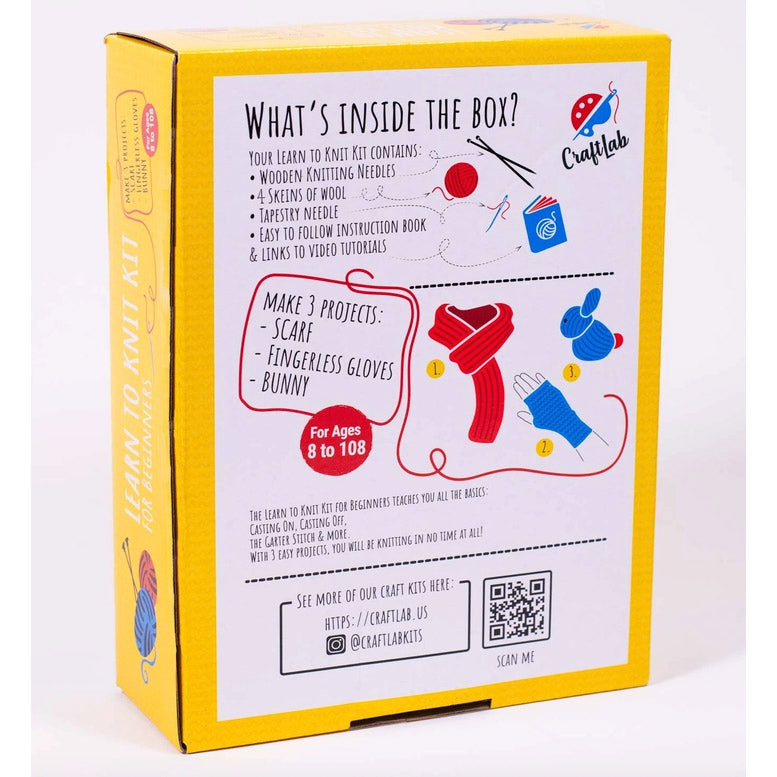 Learn to Knit Kit - The Woolery