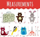 Woodland Friends Sewing Kit - Dimensions
