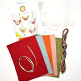 Folk Birds Felt Craft Kit - Contents - 0619438956898
