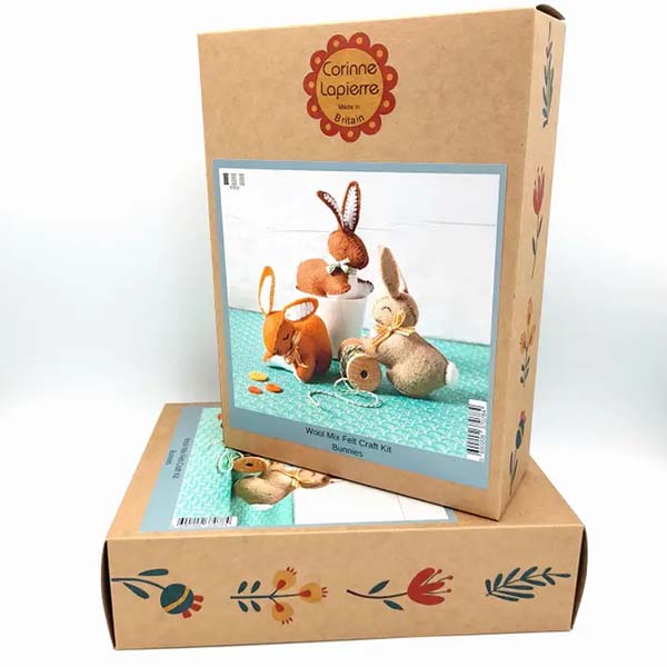 Corinne Lapierre bunnies Felt Craft Kit | The Woolery Corinne Lapierre bunnies Felt Craft Kit | The Woolery