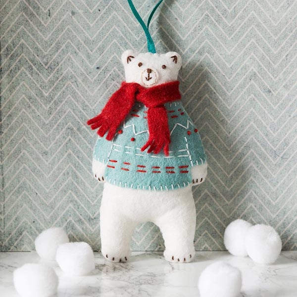Corinne Lapierre Polar Bear Felt Craft Kit | The Woolery