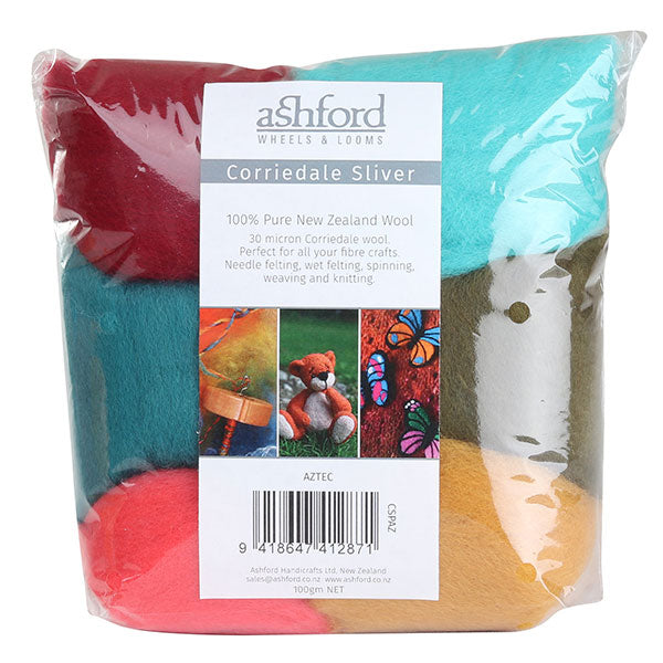 Ashford Corriedale Wool Felting Pack