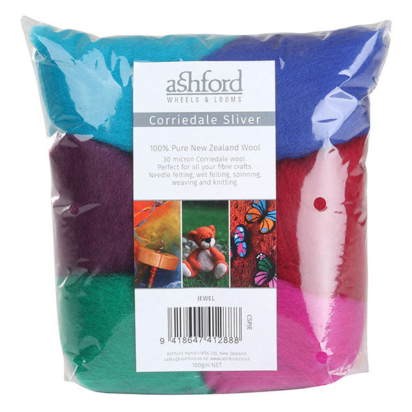 Ashford Corriedale Wool Felting Pack