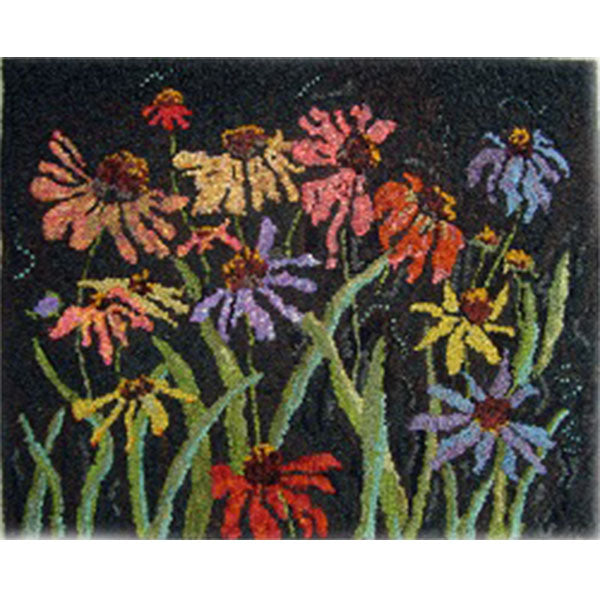 Sharon Smith Rug Hooking Pattern - Coneflowers | Woolery