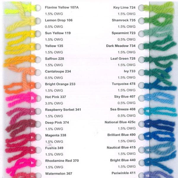 Washfast Acid Dyes Color Card | The Woolery