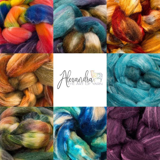 Alexandra Hand Dyed Merino Silk Top | The Woolery