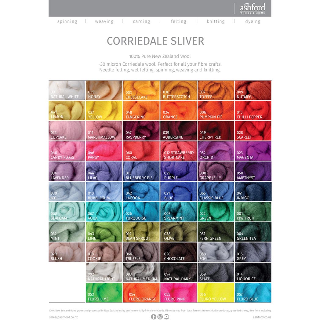 Dyed Corriedale Top - The Woolery