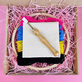The Edinburgh Craft Club Abstract Face Punch Needle Kit - Contents