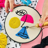 The Edinburgh Craft Club Abstract Face Punch Needle Kit - Punch