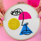 The Edinburgh Craft Club Abstract Face Punch Needle Kit