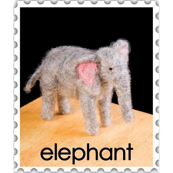 WoolPets Needle Felting Kit - Elephant
