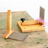 Cherry Wool Comb Holding Fixture - Action