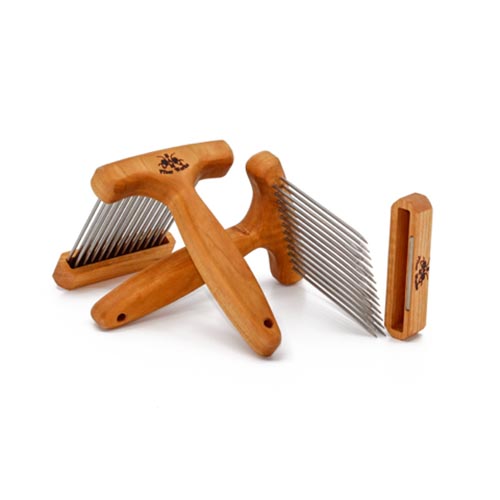 Magnetic Cherry Wool Comb Caps