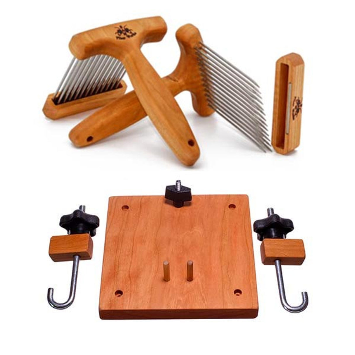 Cherry Wool Comb Set