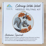 Coloring with Wool Needle Felting Kit - Autumn Squirrel - Package