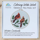 Coloring with Wool Needle Felting Kit - Winter Cardinals - Package