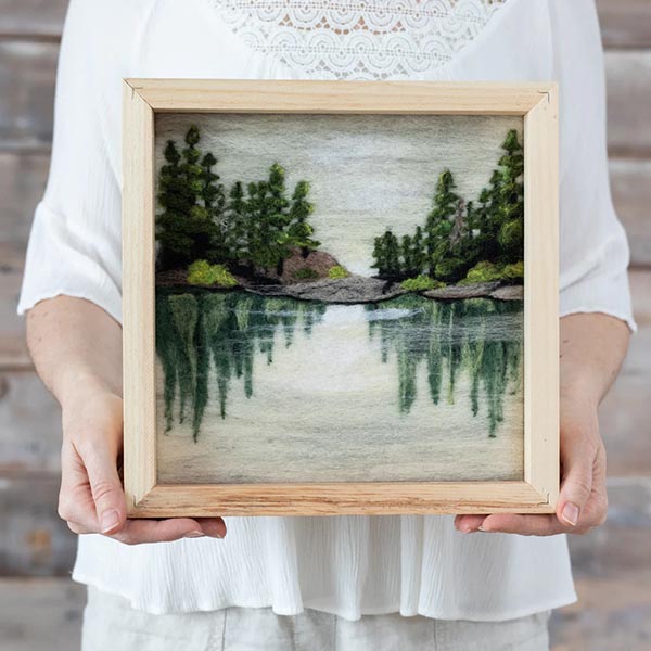 Painting with Wool Needle Felting Kit - Lake Reflections - 676753027146