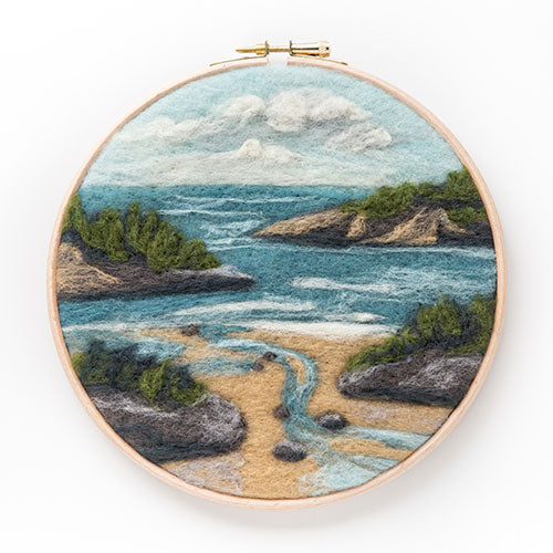 Painting with Wool Needle Felting Kit - Coastal Waters - 676753026149