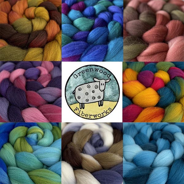 Greenwood Hand Dyed Superwash BFL/Nylon Sock Roving