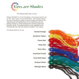 Greener Shades Dye Color Card