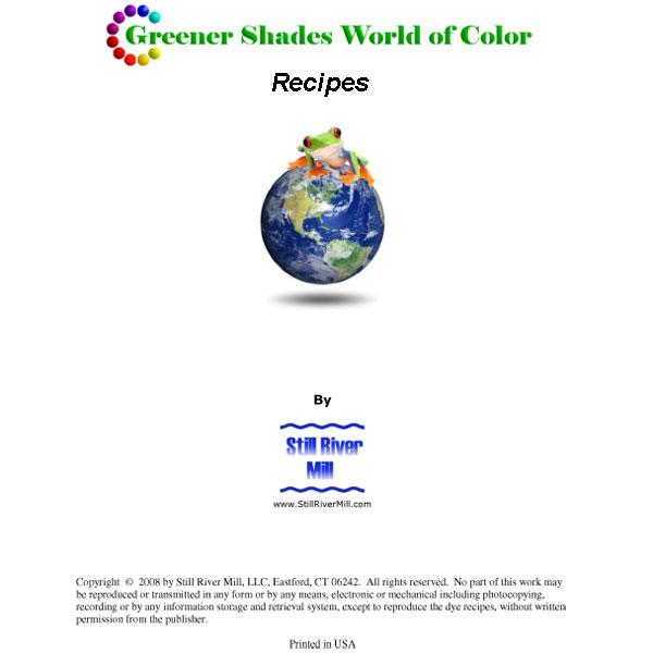 Greener Shades Recipe Dye Book
