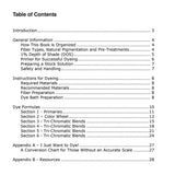 Greener Shades Recipe Pamphlet - Table of Contents