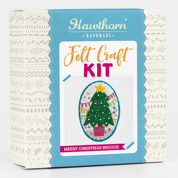 Merry Christmas Felt Craft Brooch Kit - Package