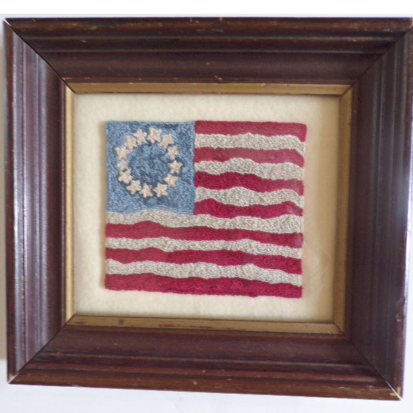 Punch Needle Kit - Mini US Flag - Framed