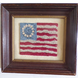 Punch Needle Kit - Mini US Flag - Framed