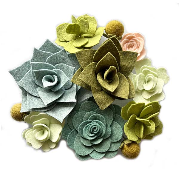 succulent craft kit Felt Flower Craft Kit - Succulent
