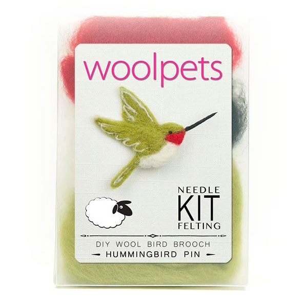 WoolPets Needle Felting Kit - Hummingbird Pin - 850001439152