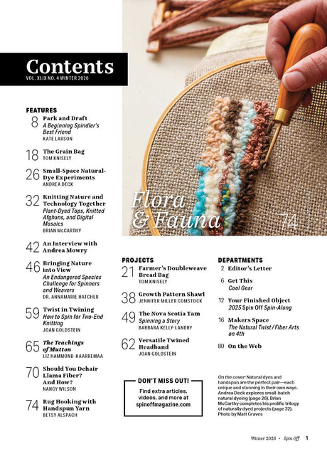 Spin Off Winter 2026 - Table of Contents