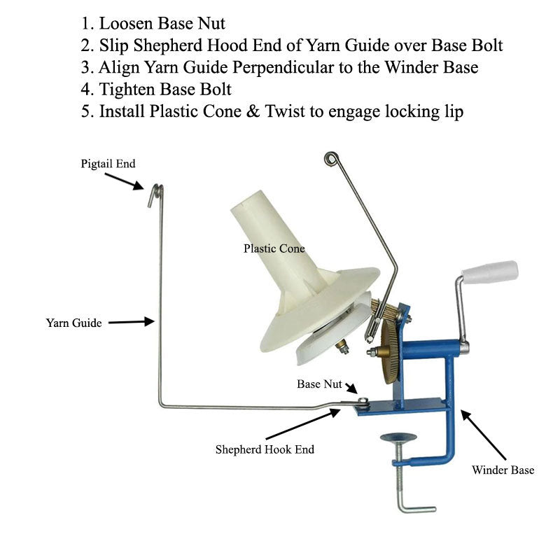 Rosie's Jumbo Yarn Ball Winder Instructions