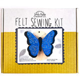 Jennifer Heynen Felt Sewing Kit - Blue Morpho Butterfly - Box