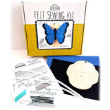 Jennifer Heynen Felt Sewing Kit - Blue Morpho Butterfly - Contents