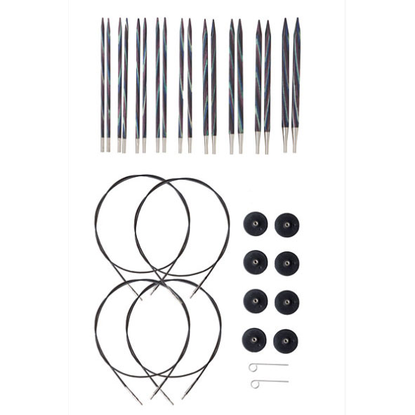 Options Interchangeable Foursquare Majestic Circular Knitting Needle Set