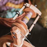 Kromski Sonata Encore Spinning Wheel - Walnut Finish - Magnetic Flyer Head B