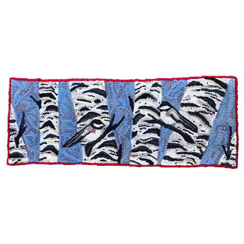Rug Hooking Kit - Chickadees and Birch Trees