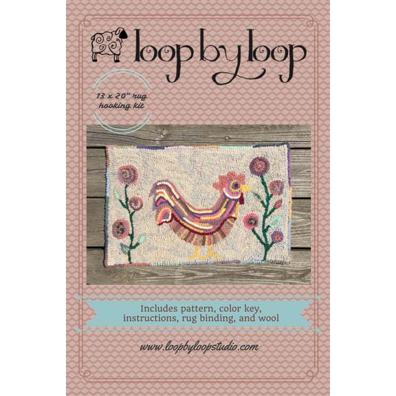 Rug Hooking Kit - Funky Rooster - Package