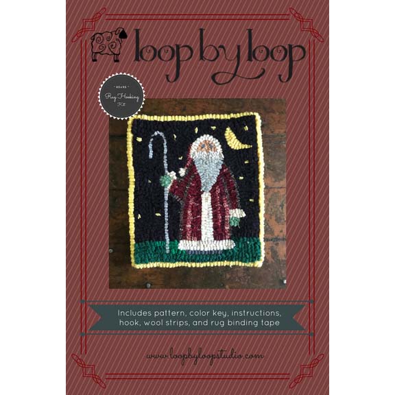 Beginner Rug Hooking Kit - Folky Santa - Cover