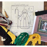 Beginner Rug Hooking Kit - Folky Santa - Materials
