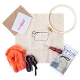 No Sew Wool Ornament Kit - Sheep - Contents