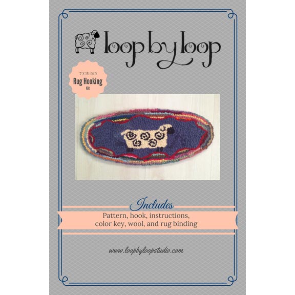 Rug Hooking Kit - Oval Sheep - Package