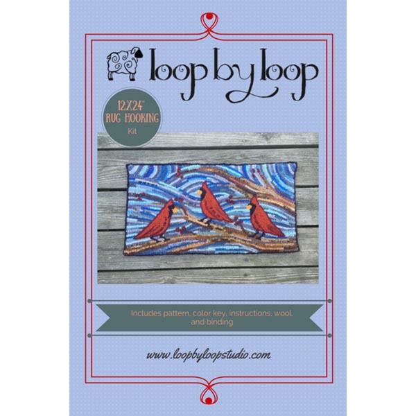 Rug Hooking Kit - Cardinal Tree - Package