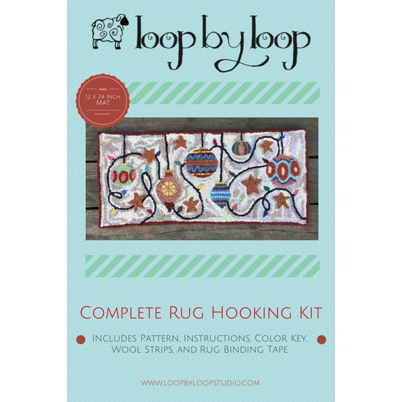 Rug Hooking Kit - Festive Ornaments - Package