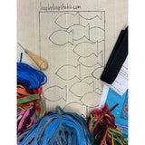 Rug Hooking Kit - School of Fish - Contentsw