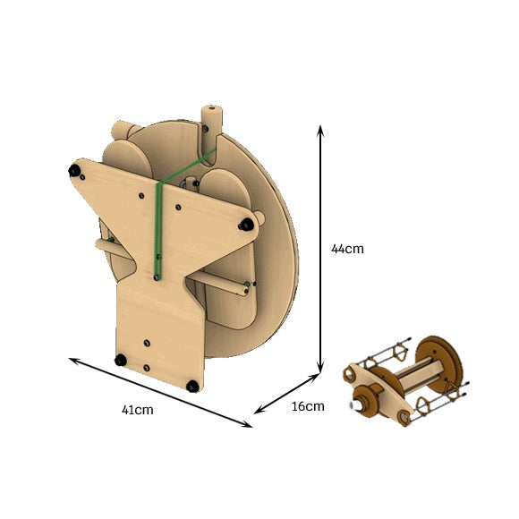 Lojan Travel Buddy Spinning Wheel - Back
