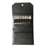 LYKKE 5" Interchangeable Knitting Needle Set - Black Faux Leather