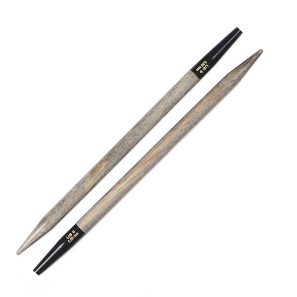 LYKKE 5" Interchangeable Knitting Needle Set - Black Faux Leather