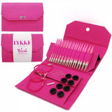 LYKKE Blush 5" Interchangeable Knitting Needle Set - Fuchsia Denim - The Woolery